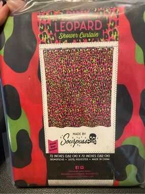 Sourpuss Hot Pink Leopard Shower Curtain